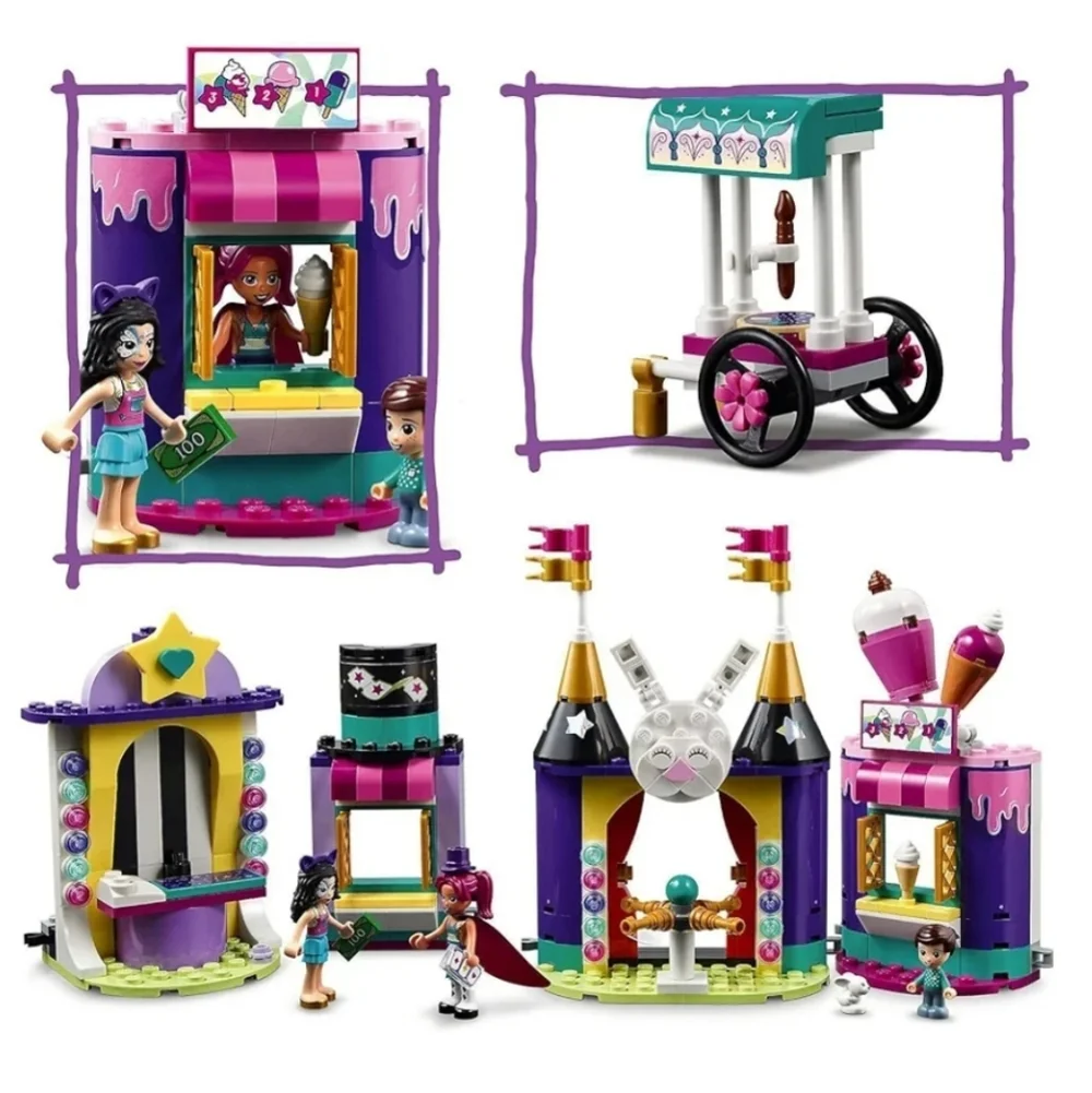 LEGO 41687 Friends Magical Funfair Stalls & Lego Dots Mini Frame